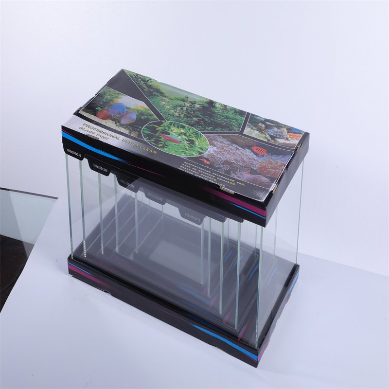 20cm Ultra white glass fish tank aquarium Ornamental fish angle glass fish tank ultra white water and land tank