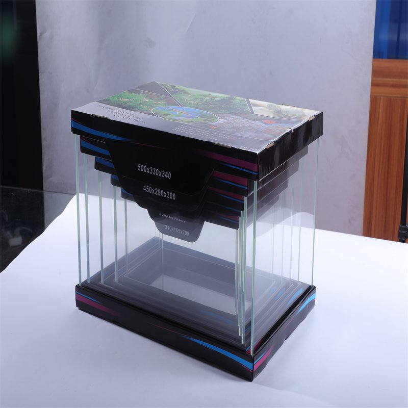 20cm Ultra white glass fish tank aquarium Ornamental fish angle glass fish tank ultra white water and land tank