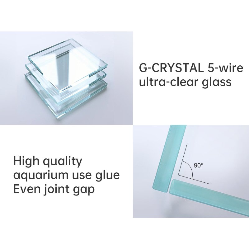 Wholesale Ultra Clear Glass Aquarium Different Sizes 5 In 1 Glass Fish Tank Set