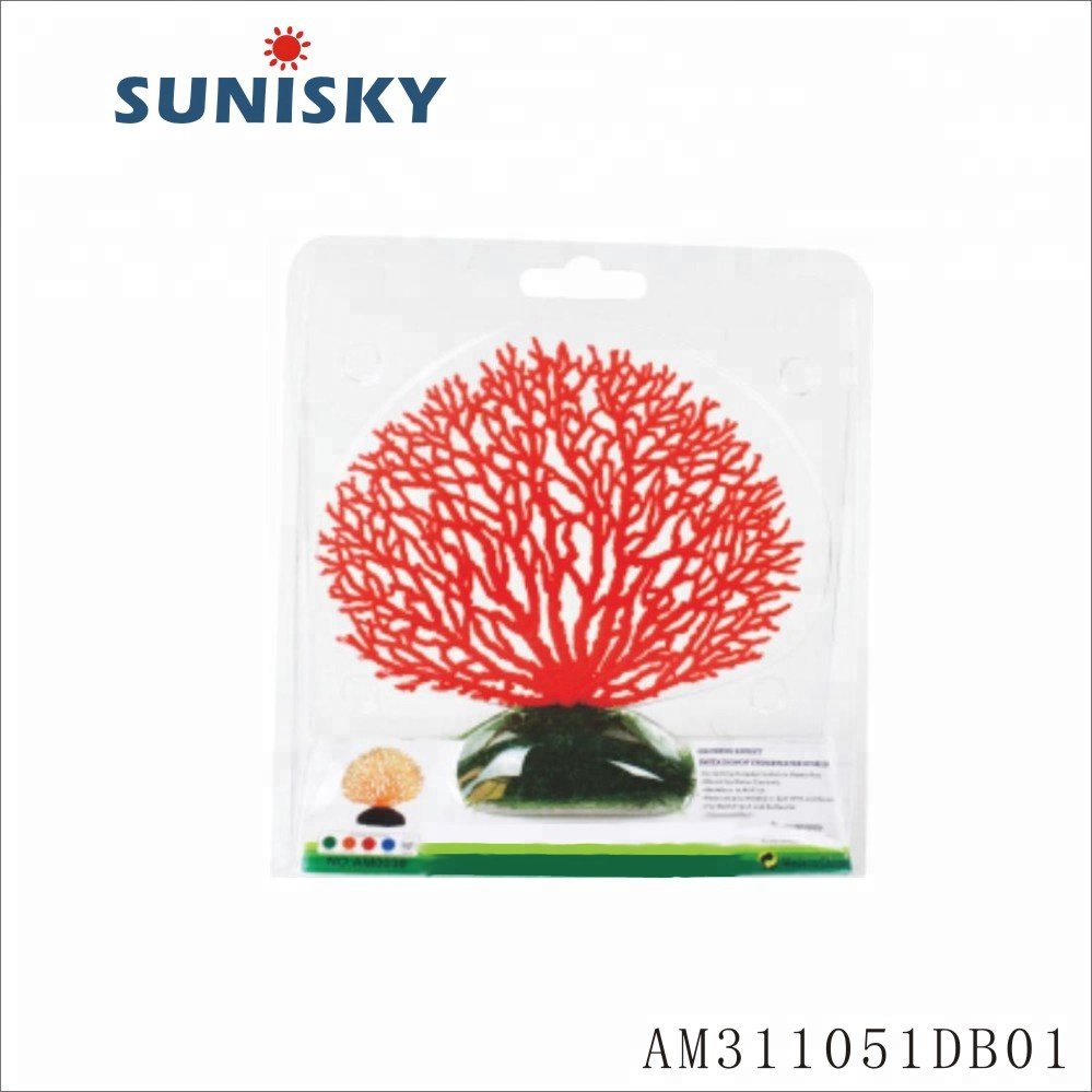 Glowing artificial coral aquarium resin silicone robber ornament for fish tank AM311051DB01