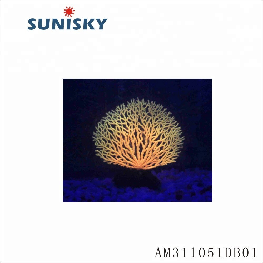 Glowing artificial coral aquarium resin silicone robber ornament for fish tank AM311051DB01