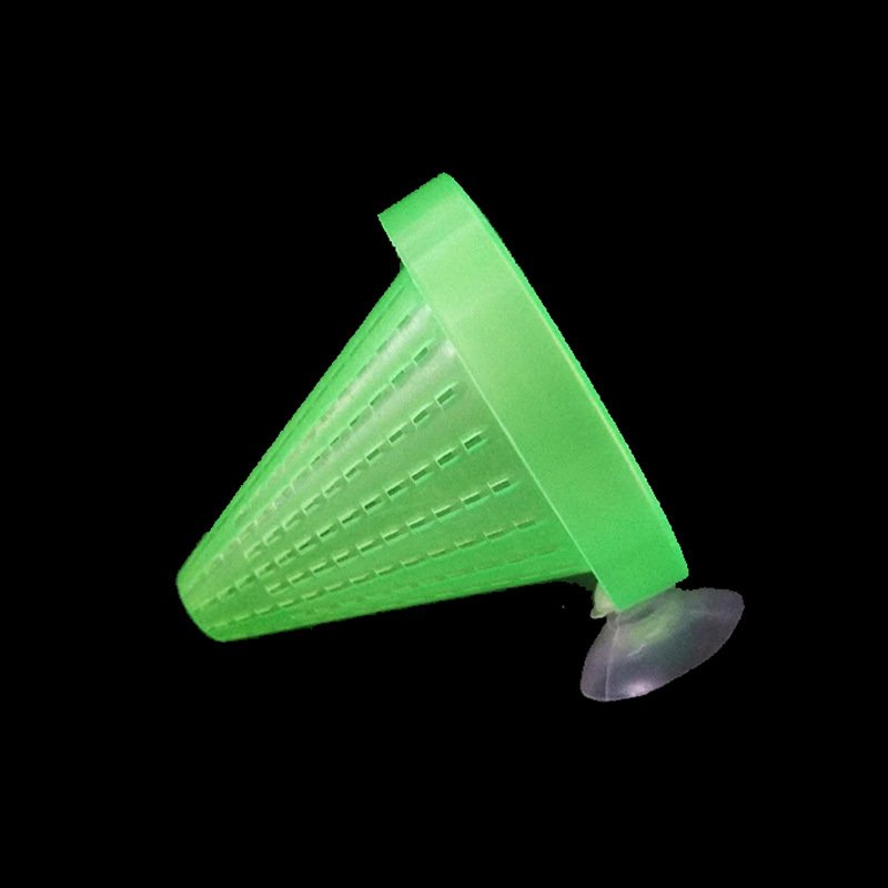 Red worm cup feeder fish worm funnel feeding circle nematode blood worm feed glass plastic fish tank feeder