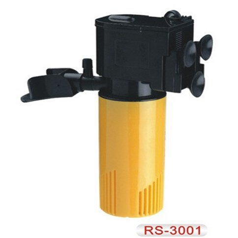RS 3 In 1 Silent Internal Aquarium Filter Submersible Water Pump Filter overflow With Rain Spray For Aquarium Fish Turtle Tank