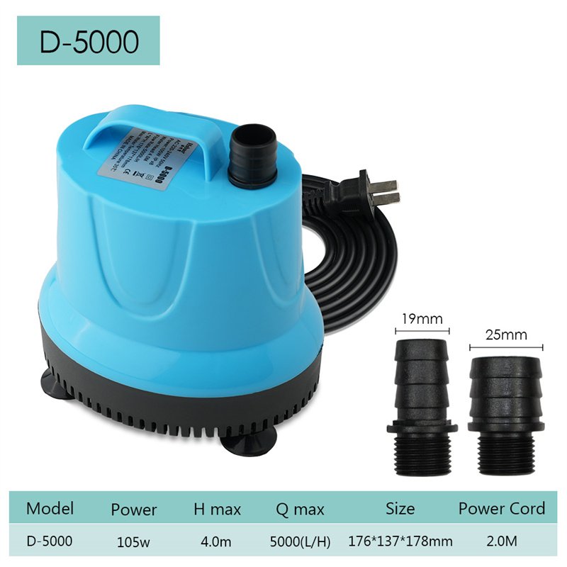 5000LPH Electrical Water Submersible Pump AC Air Cooler Pump Aquarium Bottom Suction Filter Pump in Sale