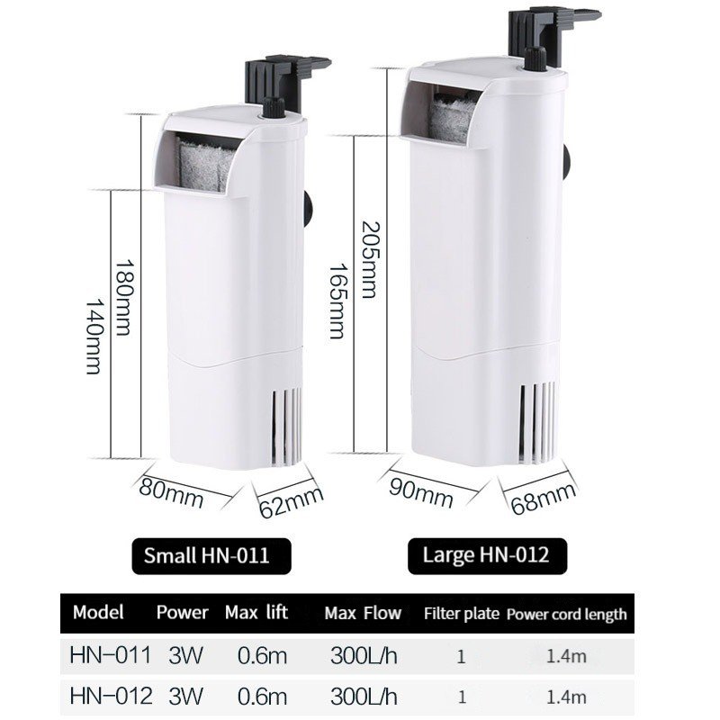 SUNSUN Powerful Aquarium Internal Filter Water Filter Accessories for Turtle Tank