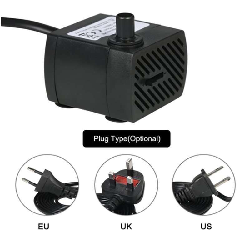 Zaohetian AC110-220V Aquarium Submersible Pump Fish Tank Pump Garden Submersible Electric Pump