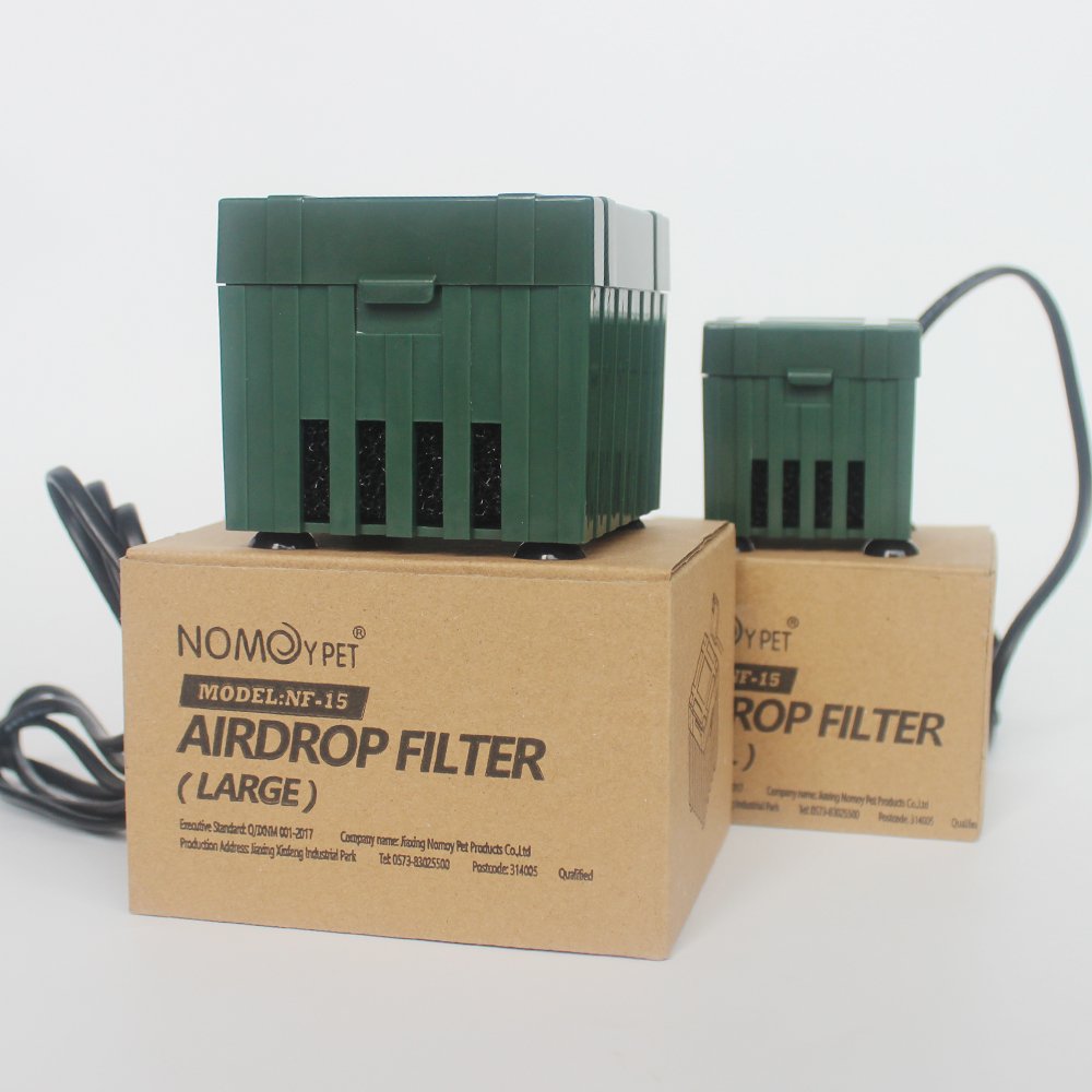 NOMOYPET Factory Price Plastic Green Internal Filter Airdrop Aquarium Filter With Water Pump For Turtle Tank