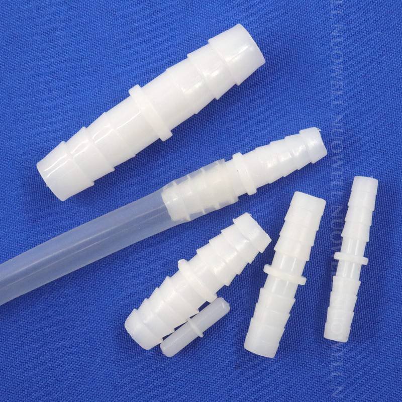 6-14mm PE Connectors Aquarium Fish Tank Air Pump Hose Barbed Joint Soft Water Pipe Equal Coupling Connector 100pcs/pack