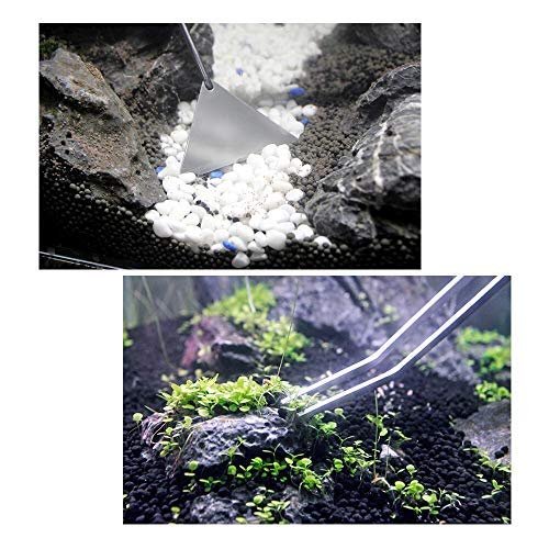 Black Aquarium Maintenance Tools Aquarium Live Plants Water Grass Scissor Tweezers Kit Fish Aquatic Pet Supplies