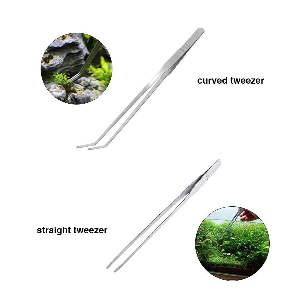 Black Aquarium Maintenance Tools Aquarium Live Plants Water Grass Scissor Tweezers Kit Fish Aquatic Pet Supplies