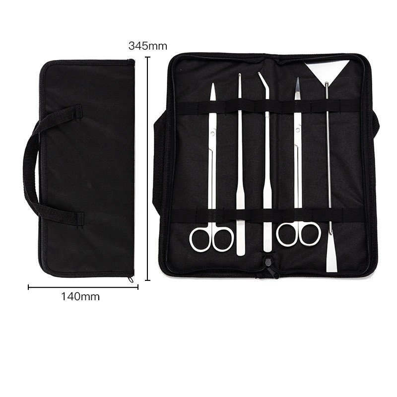 Black Aquarium Maintenance Tools Aquarium Live Plants Water Grass Scissor Tweezers Kit Fish Aquatic Pet Supplies