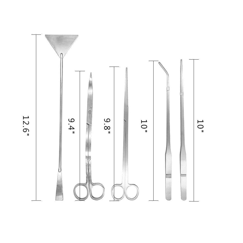 Black Aquarium Maintenance Tools Aquarium Live Plants Water Grass Scissor Tweezers Kit Fish Aquatic Pet Supplies