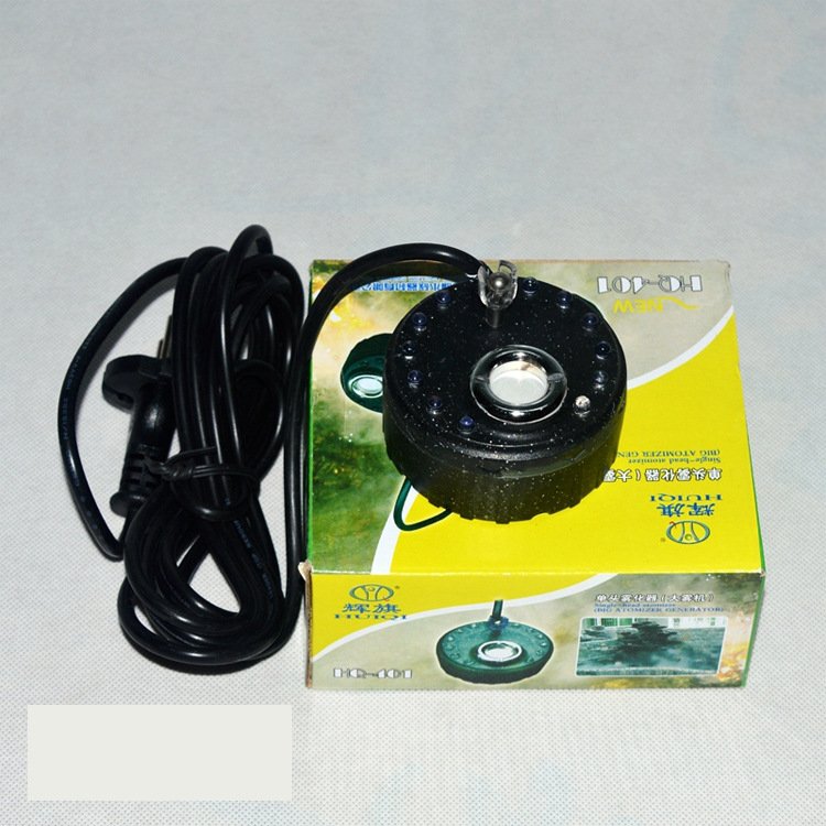 HQ Good Selling Stainless Steel Fogger 350ml Per Hour 12pcs LED Ultrasonic Aquarium Mist Maker HQ-401