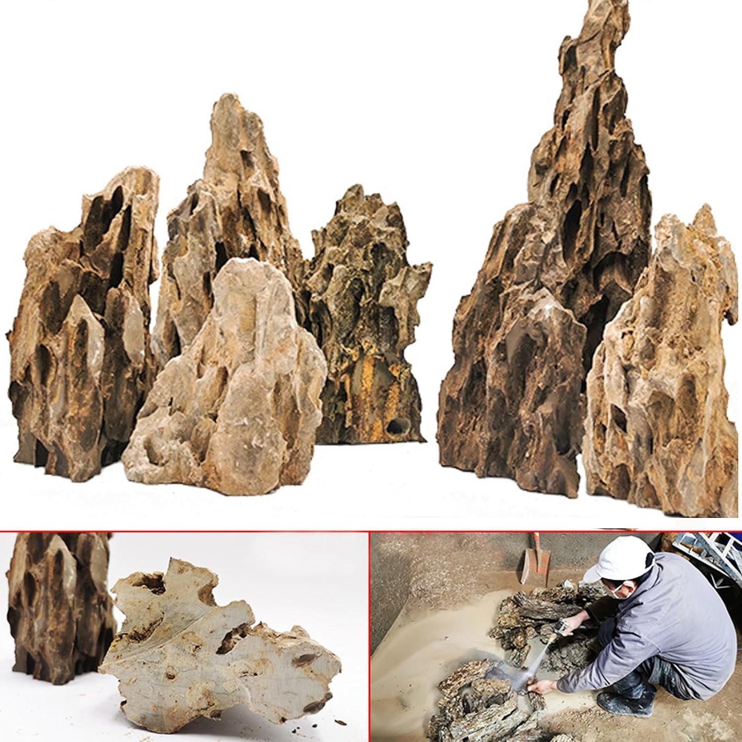 2024 New wn Dragon Stone Rock Aquariums Decoration Aquascaping Stone for Aquariums Landscaping Model Tank Decoration