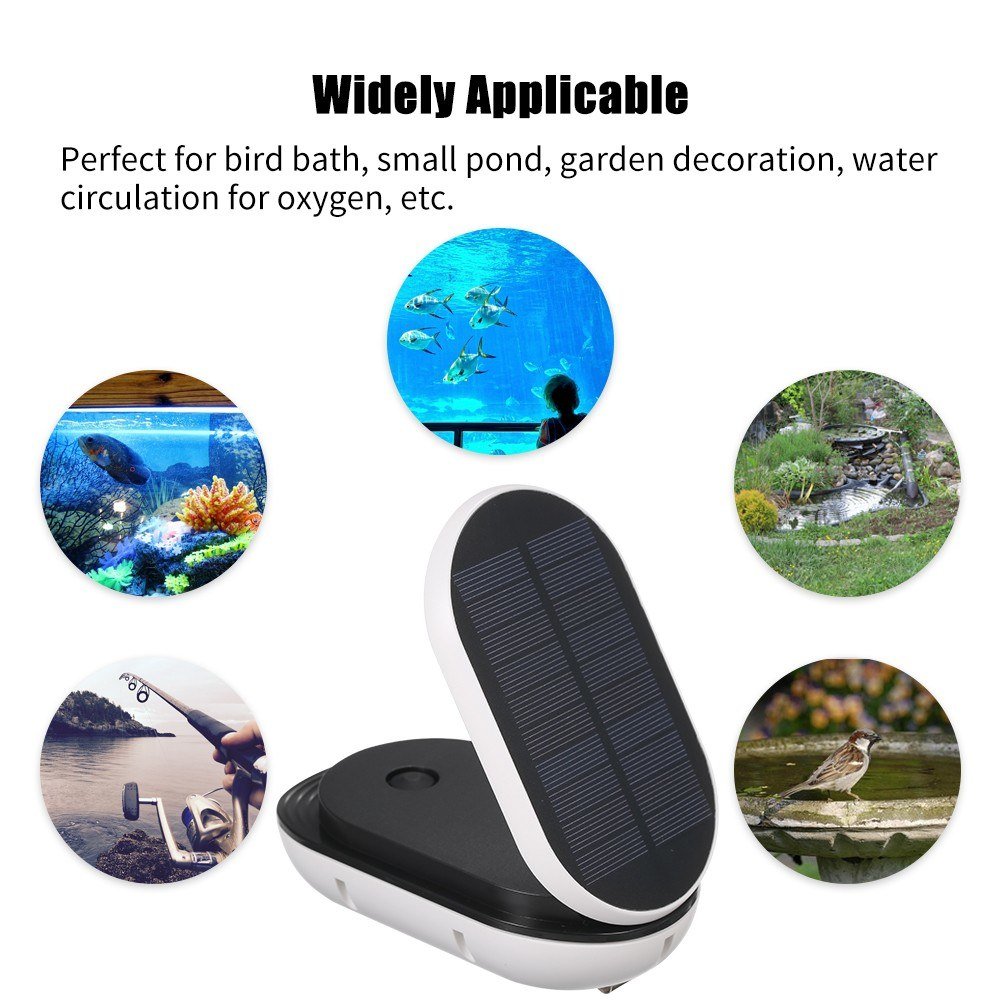 Solar Water Pump Solar Powered Pool Pond Oxygenator Aerator Bubbler for Garden Fountain Pool Aquarium Fish Tank