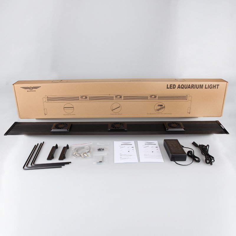 MARGGOO MA02-D120 v2 160W WRGB Aquarium light timer and memory function and sunrise and sunset aquarium led lighting