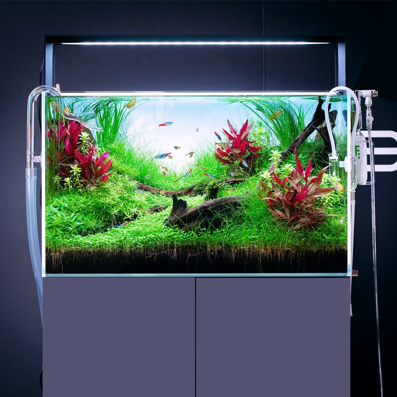 Nihao 900 120W New LED Aquarium Light WRGB Spectrum Phone Control with Adjustable Stand for 90CM Fish Tank