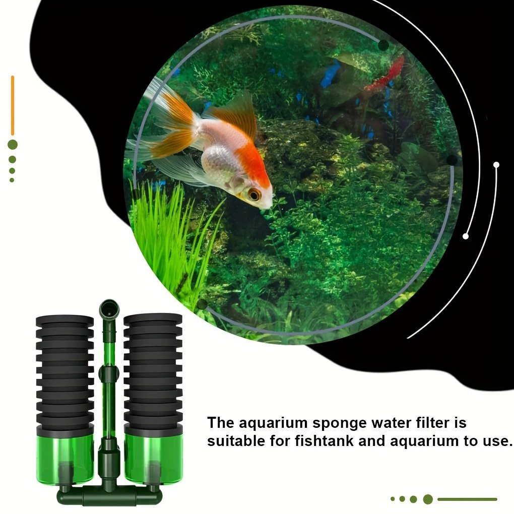 Aquarium Biochemical Bio Single/double Sponge Cotton Filter Box System Water Air Oxygen Pump Quiet Fish Tank Accessories