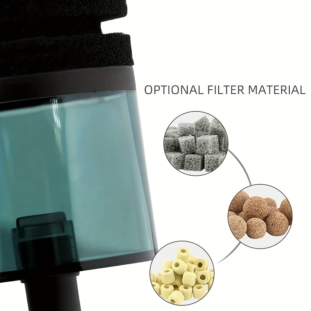 Aquarium Biochemical Bio Single/double Sponge Cotton Filter Box System Water Air Oxygen Pump Quiet Fish Tank Accessories