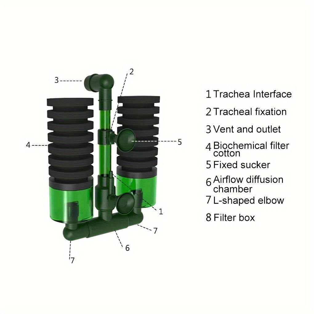 Aquarium Biochemical Bio Single/double Sponge Cotton Filter Box System Water Air Oxygen Pump Quiet Fish Tank Accessories