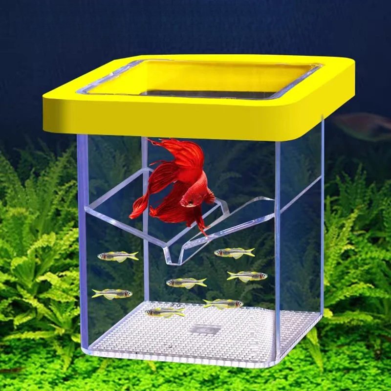Acrylic Floating Fish Breeding Isolation Box Aquarium Breeder Feeder Fish Tank Hatching Incubator Aquarium Hatchery Accessory