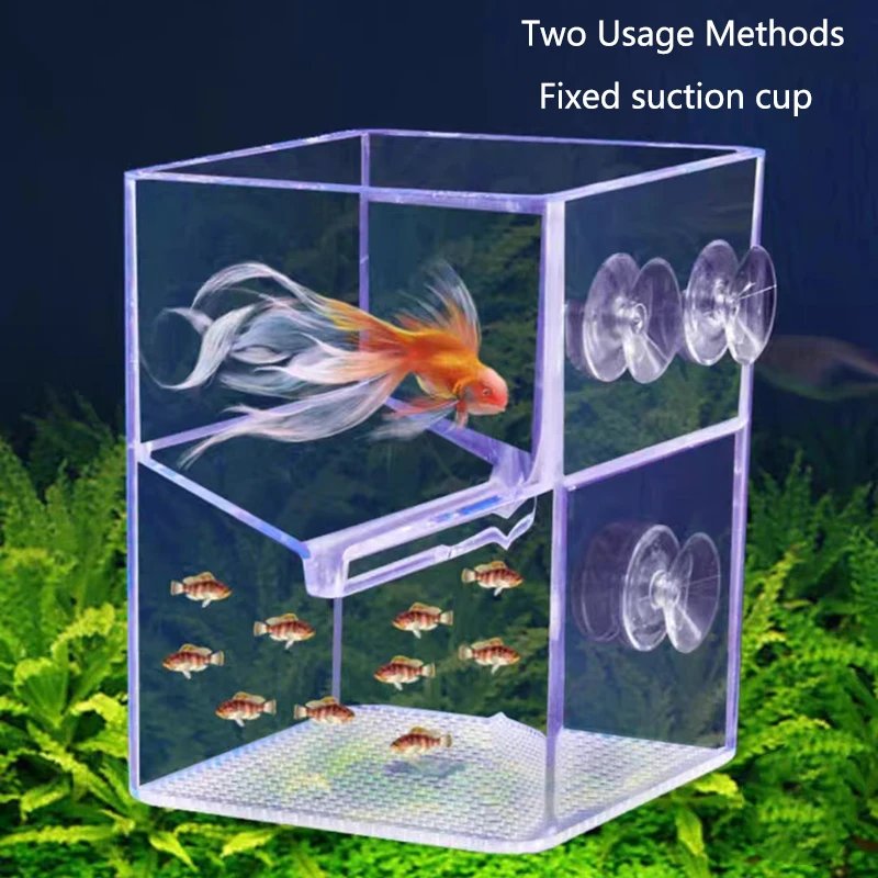 Acrylic Floating Fish Breeding Isolation Box Aquarium Breeder Feeder Fish Tank Hatching Incubator Aquarium Hatchery Accessory