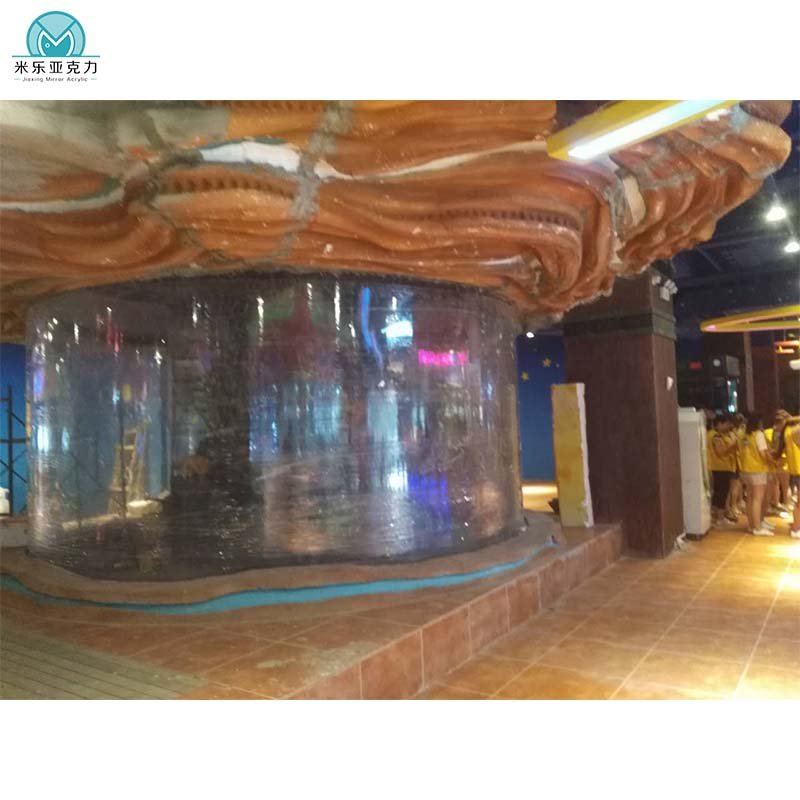 China supplier cheap price customized large cylinder acrylic fish tank aquarium