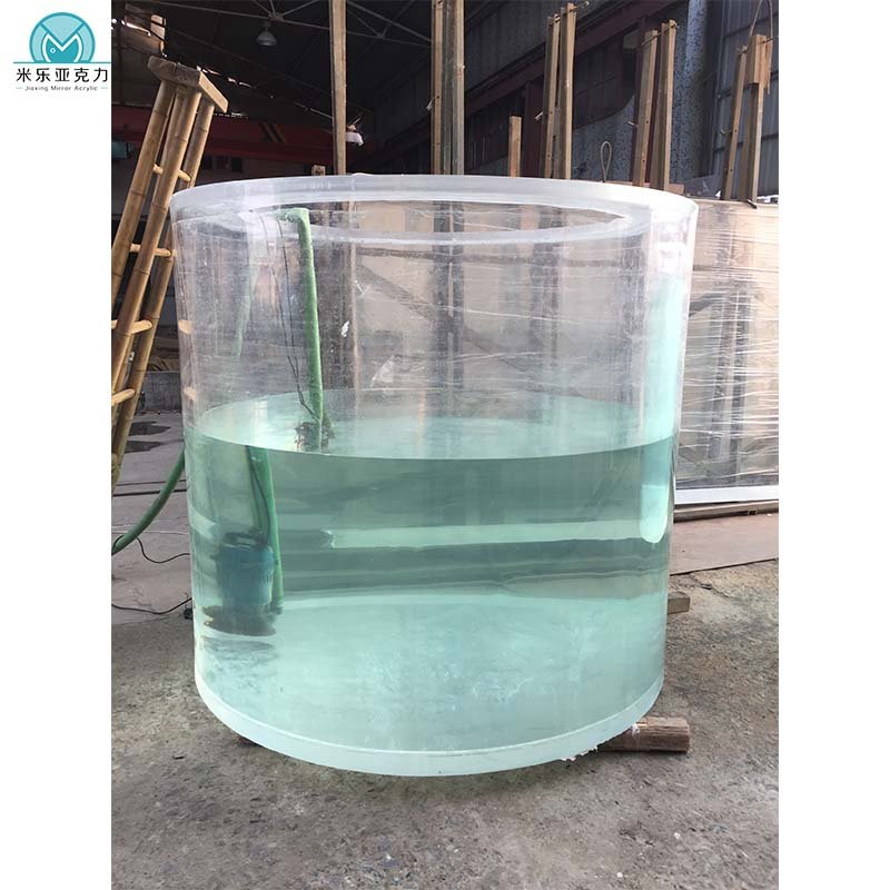China supplier cheap price customized large cylinder acrylic fish tank aquarium