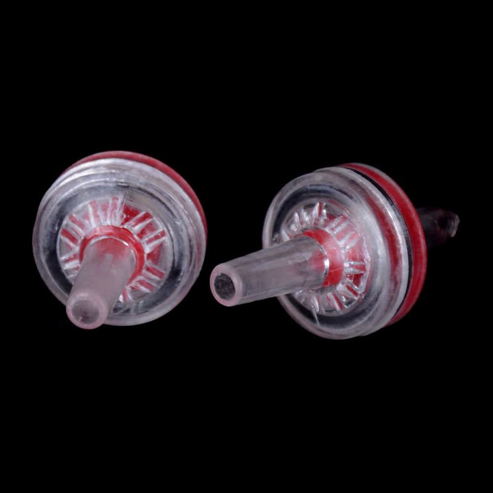 JR Plastic Aquarium Fish Tank Air Pump Non-Return One Way Check Valves Red Clear