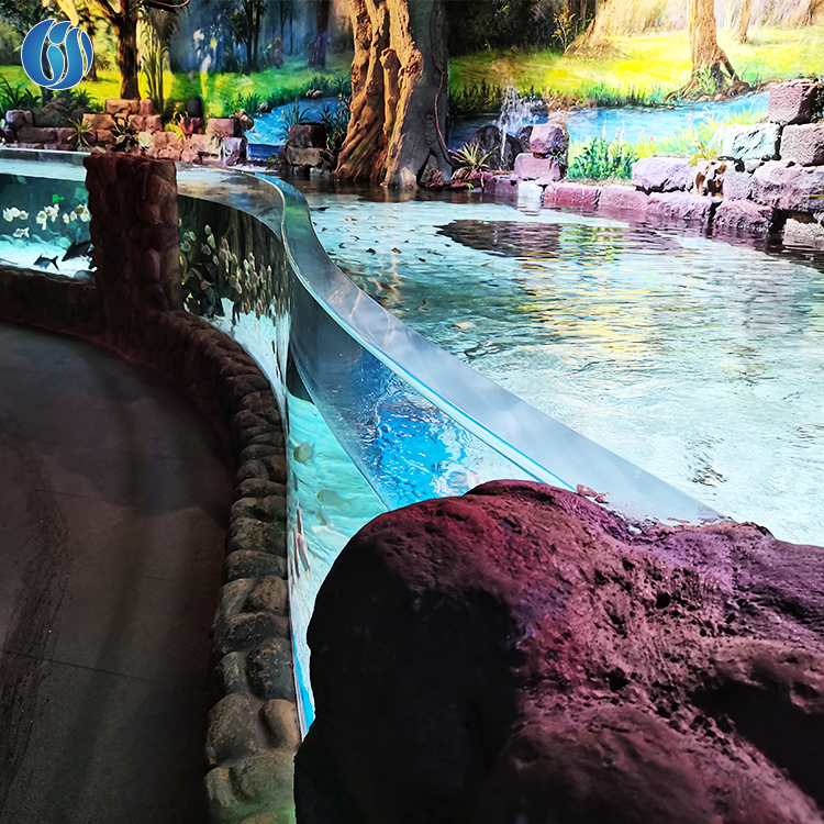 Lesheng New Products Outdoor Cylindrical Acrylic Aquarium, Factory Customized Outdoor Large Acrylic Fish Tank