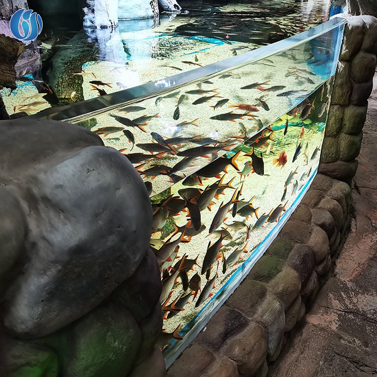 Lesheng New Products Outdoor Cylindrical Acrylic Aquarium, Factory Customized Outdoor Large Acrylic Fish Tank