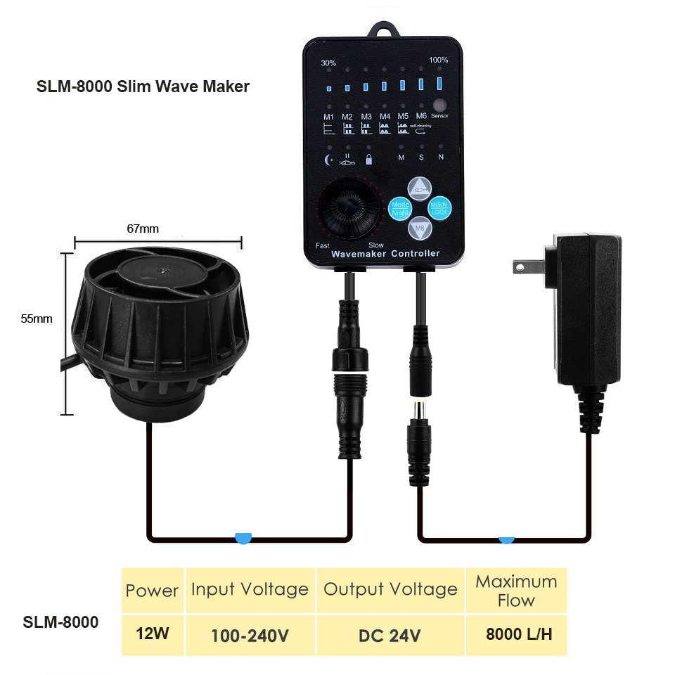 4000-13000 l/h Reef Wave Making pumps nano reefs flow pumps wavemaker Marine aquariums wave maker circulation Cross wave maker
