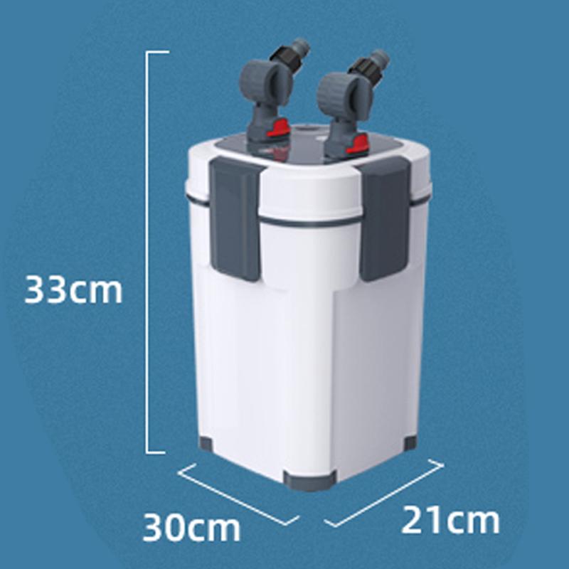 Yee Air Pressure Outside Cylinder Filter Barrel Adjustable Air Volume Aquarium Filters Box with Inlet and Outlet