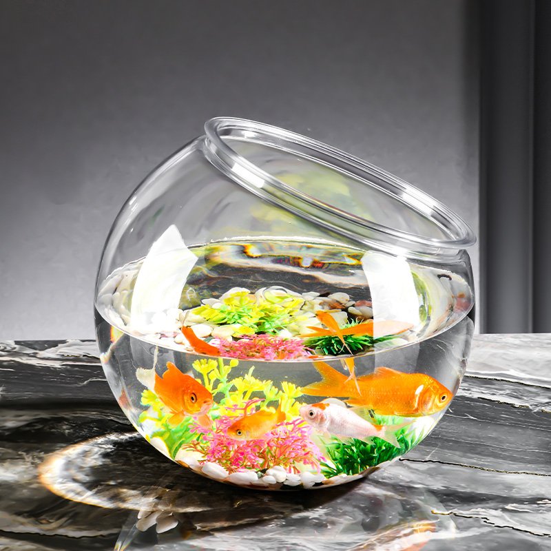 Plastic Fish Tank Clear Acrylic Small Desk Aquarium for Pond Custom Volume round or Square Shape for Saltwater Aquariums