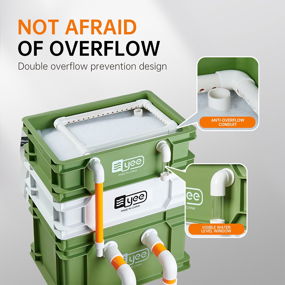 2024 New wn Ultra-Silent Large Fish Tank Fish Pond Filters Aquarium External Filter Biofilter Box Suitable For Filtration System