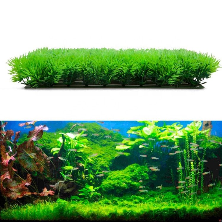 Eco-Friendly Artificial Water Aquatic Green Grass Plant Lawn Aquarium Landscape PTSP aquarium decoration