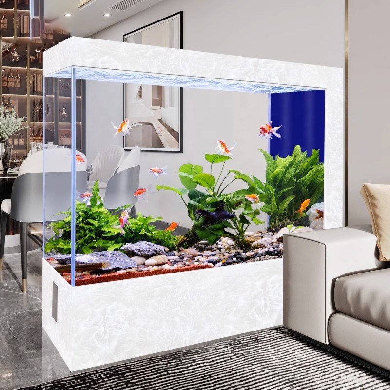 Wholesale custom Latest Design Black glass aquarium prices fish tank aquarium lamp Home Decorations