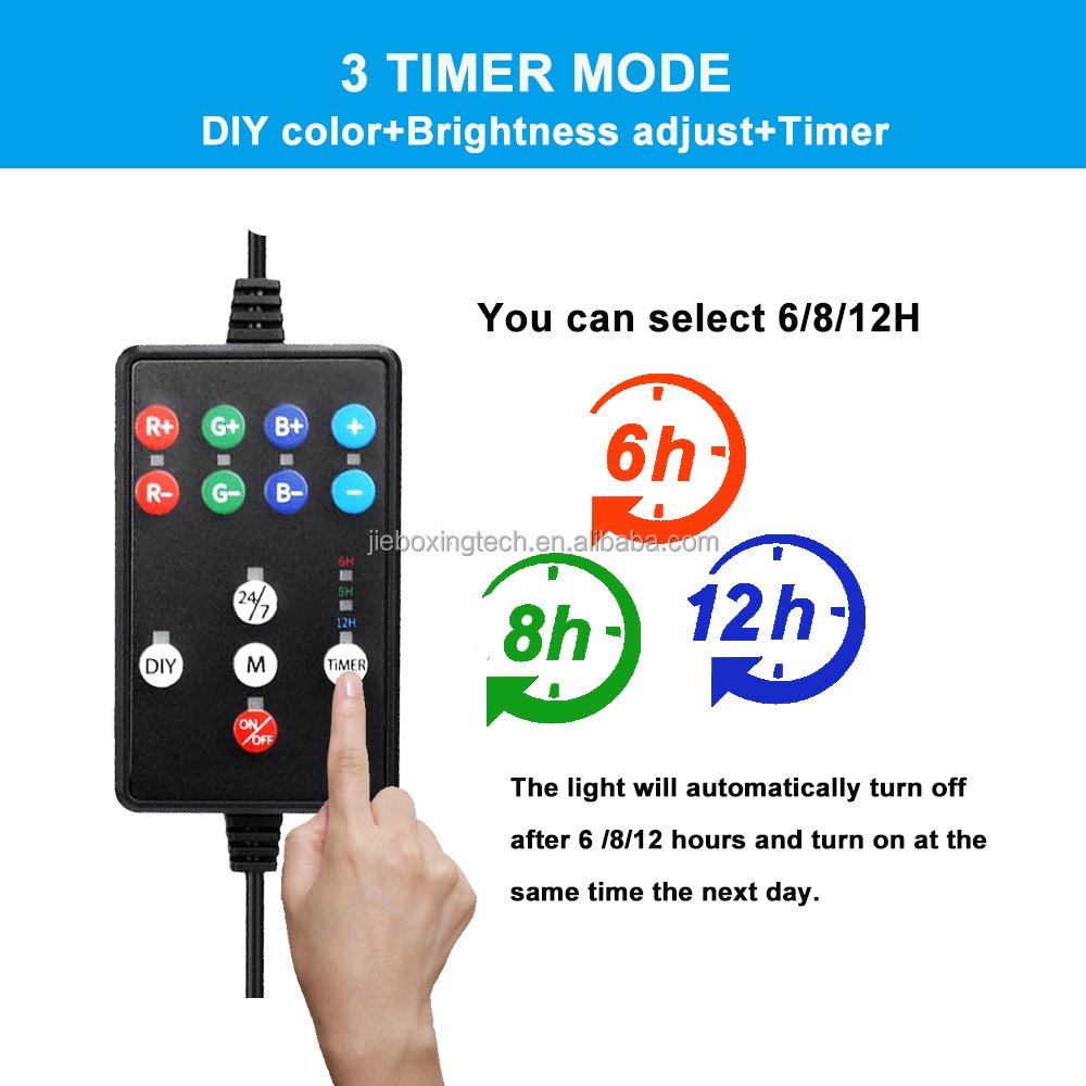 24/7 nature mode LED Aquarium Light for freshwater fish tank , Full Spectrum Fish Tank Light with Timer, Brightness Adjustable