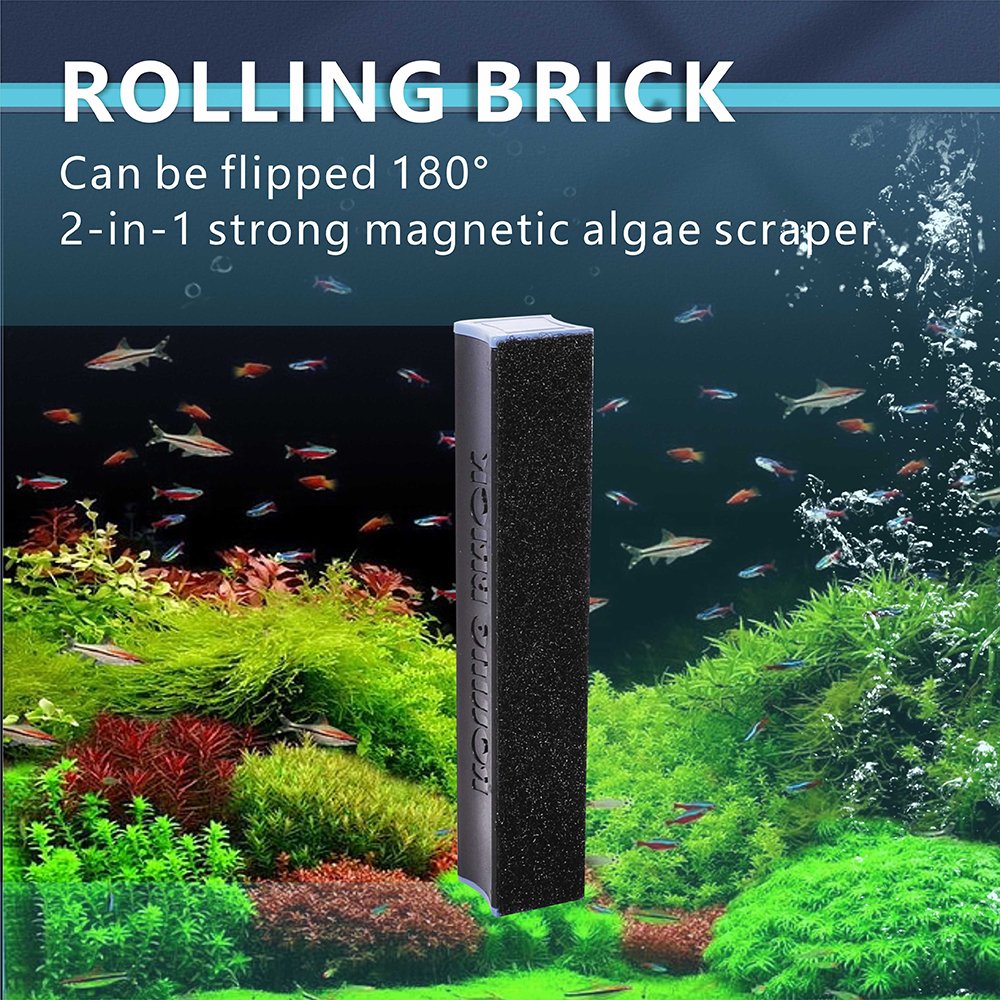 New Design Magnetic Aquarium Fish Tank Brushes Floating Clean Glass Window Algae Scraper Cleaner Brush