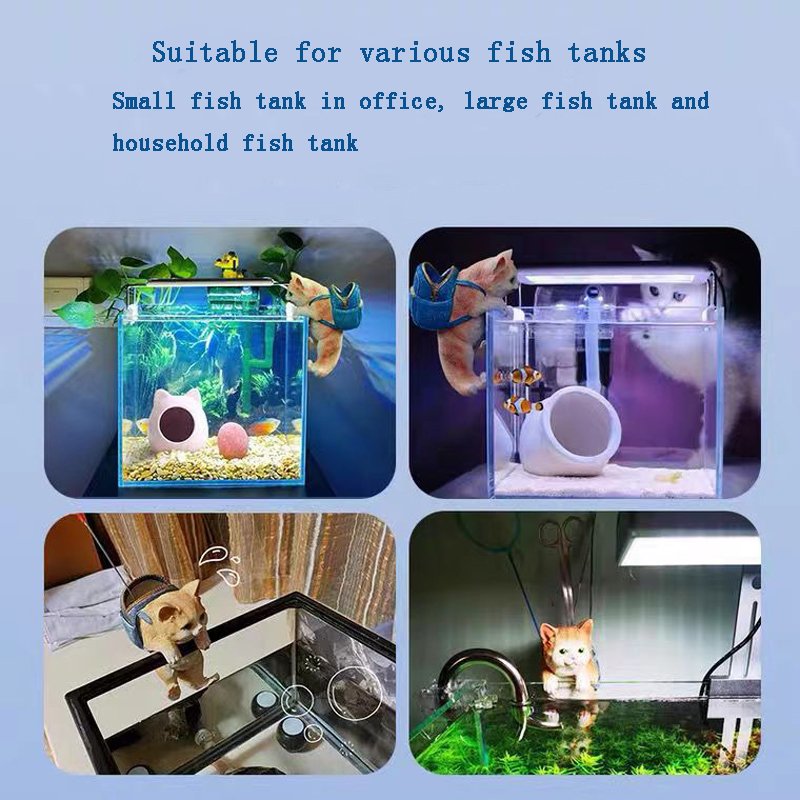 Hot sale colorful backpack cat decorative aquariums resin decorations for fish tank