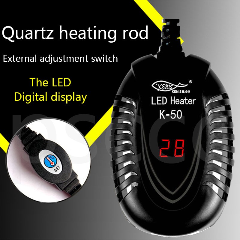 Aquarium Heating Rod With Digital Display Temperature Controller Heater For Fish Tank Turtle Coral Cultivate Thermostatic Rods
