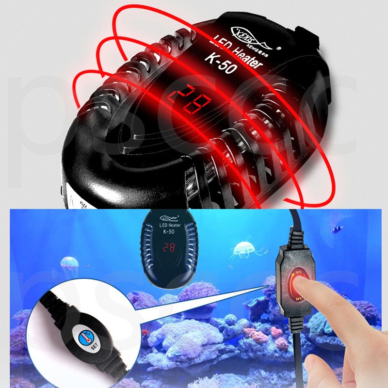 Aquarium Heating Rod With Digital Display Temperature Controller Heater For Fish Tank Turtle Coral Cultivate Thermostatic Rods