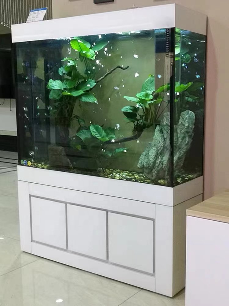 Wholesale customized aquarium medium large ornamental ultra-white glass goldfish tank home decorations