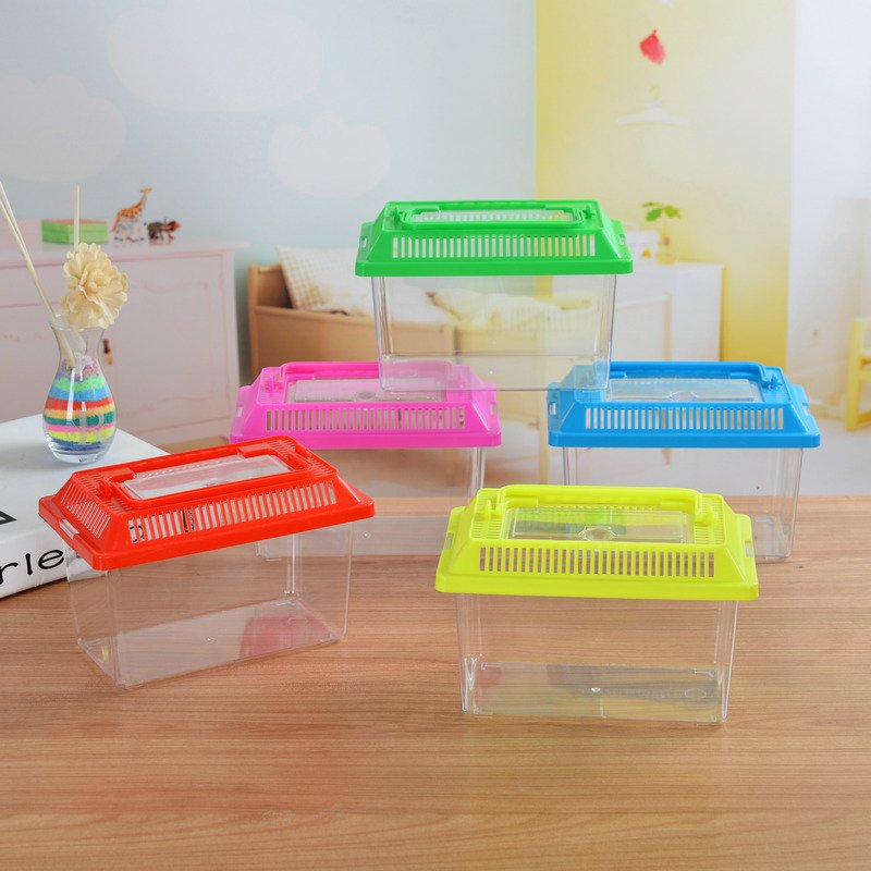 Portable Plastic Transparent Turtle Tank and Goldfish Bowl Great Small Animal Care Aquarium Accessory Fish Tank