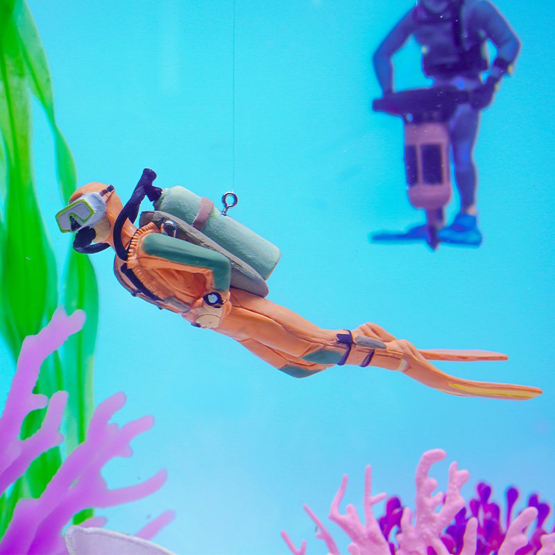 Ready to Ship Fish Tank Aquascape Decoration PVC Diver Model Plastic Diver Figures Aquariums & Accessories
