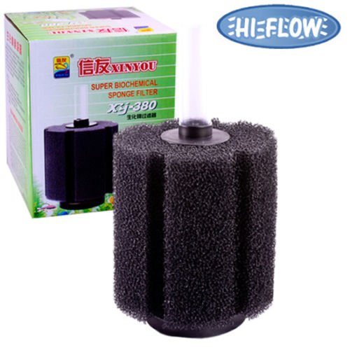 XY-380 Aquarium Internal Sponge Bio Filter Jumbo Fine Mesh Fish Pond Tank 360L