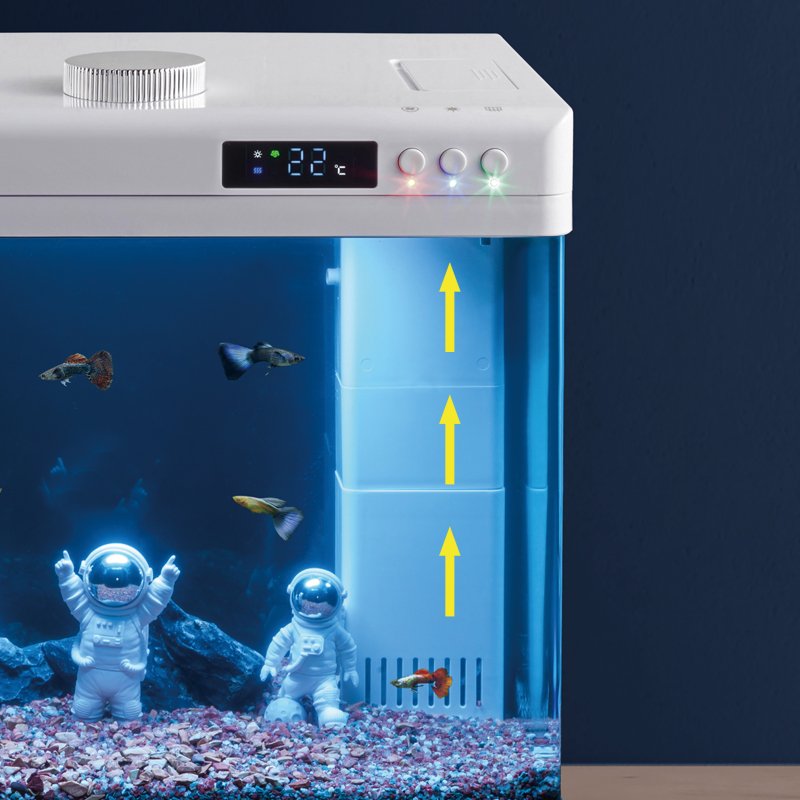 ecological aquarium home decoration office Mini fish tank HD clear glass fish tank aquarium Desktop