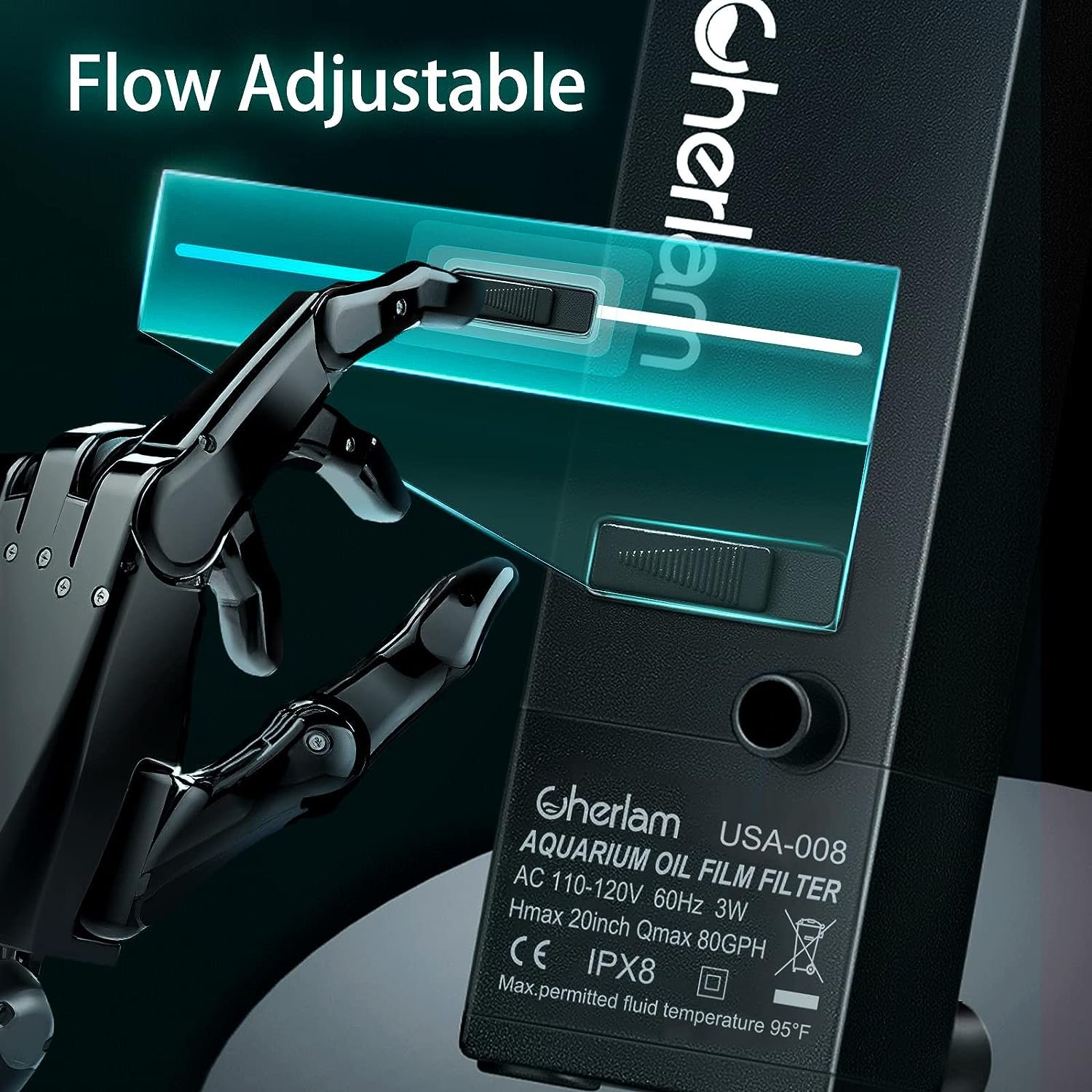 Yee Fish Tank Electric Oil Film Remover Mini Silent Oil Film Processor Adjustable Water Volume Aquarium Circulation Filter