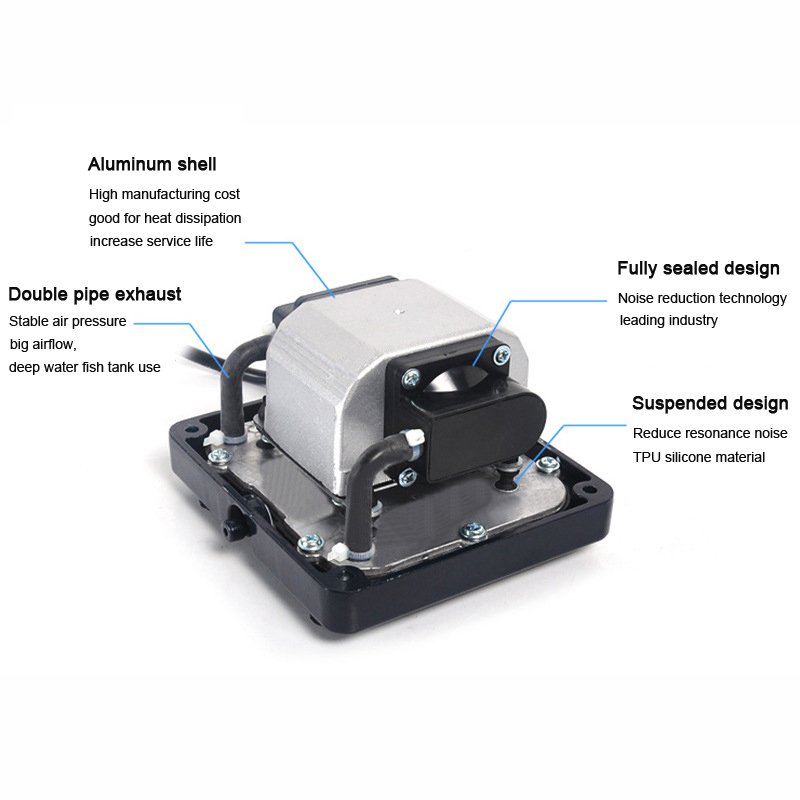 Hailea High Power Fish Tank Oxygen Pump V10/V20/V30/V60 Quiet Aquarium Oxygenation Pump Fish Pond Water Pumps Aquariums Air Pump