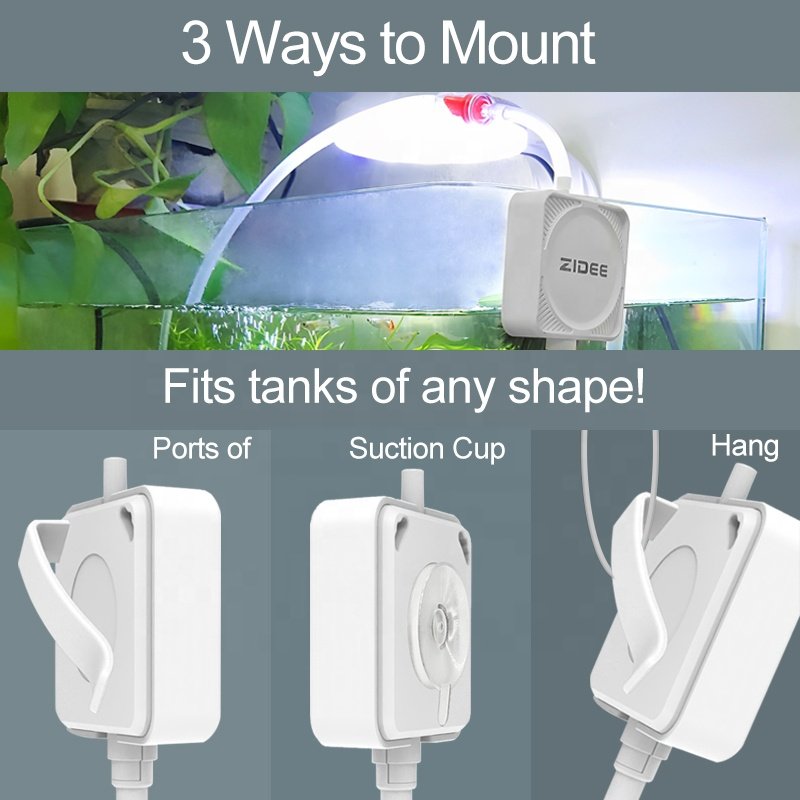 Factory supplies free match accessories Custom packaging logo ultra silent mini air pump for aquarium fish tank